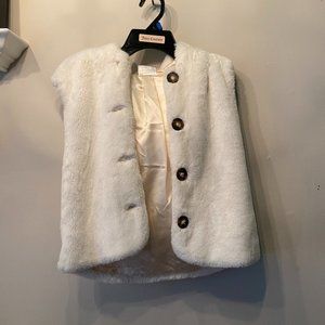 Faux Fur Vest White